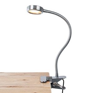 LEPOWER Clip on Light/Clip on Lamp/Light Color Changeable/Night Light Clip on for Desk, Bed Headboard and Computers (Silver)