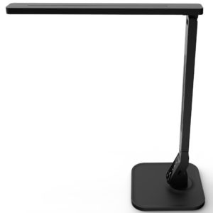 Lampat LED Desk Lamp, Dimmable LED Table Lamp Black, 4 Lighting Modes, 5-Level Dimmer, Touch-Sensitive Control Panel, 1-Hour Auto Timer, 5V/2A USB Charging Port)